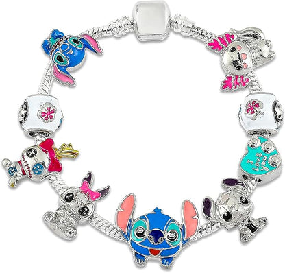 Stitch & Friends Silver Pendant Bracelet