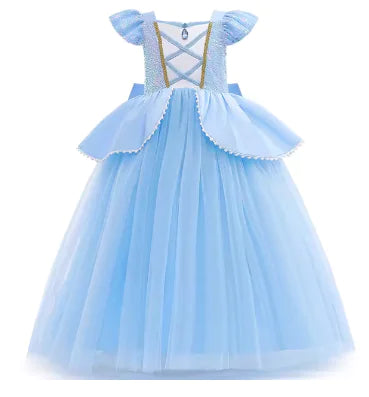 Disney Girls Princess Costume: Elsa, Anna, Jasmine, Rapunzel Dress for Kids