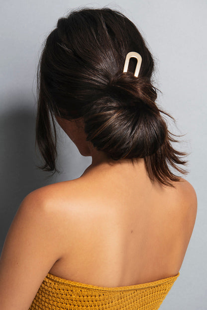 Sleek Chignon French Hair Pin - Gold