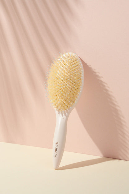 Finish & Shine Boar Bristle Brush - Cream