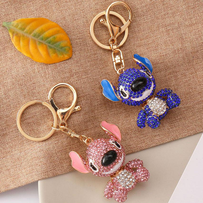 Stitch Rhinestone Handmade Keychain