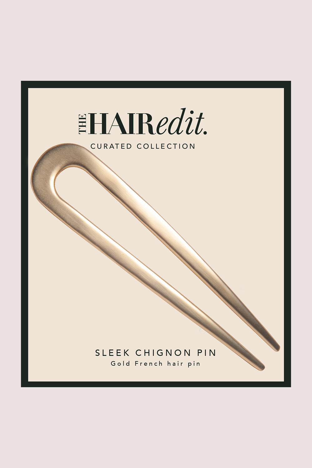 Sleek Chignon French Hair Pin - Gold