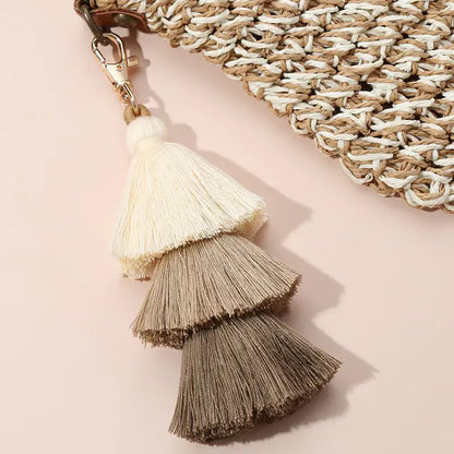 Multicolor Handmade Layered Tassel Keychain