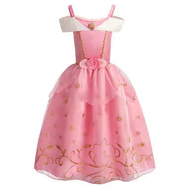 Disney Girls Princess Costume: Elsa, Anna, Jasmine, Rapunzel Dress for Kids