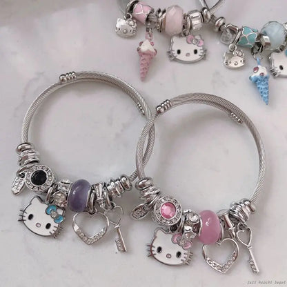 Crystal Love Hello Kitty  Bracelets