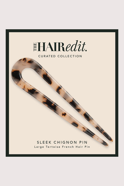 Sleek Chignon French Hair Pin - Tortoise