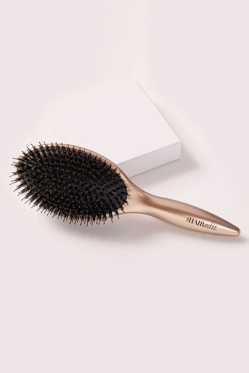 Finish & Shine Boar Bristle Brush - Gold