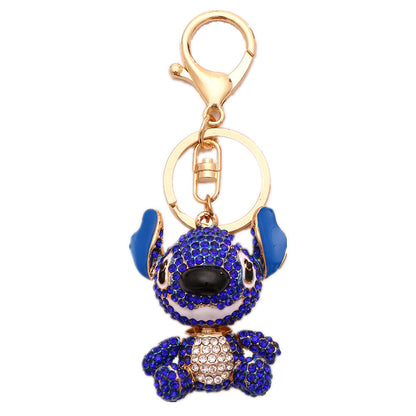 Stitch Rhinestone Handmade Keychain