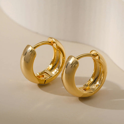 Single Hoop Earrings in Gold