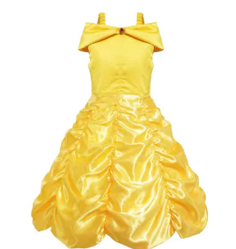 Disney Girls Princess Costume: Elsa, Anna, Jasmine, Rapunzel Dress for Kids